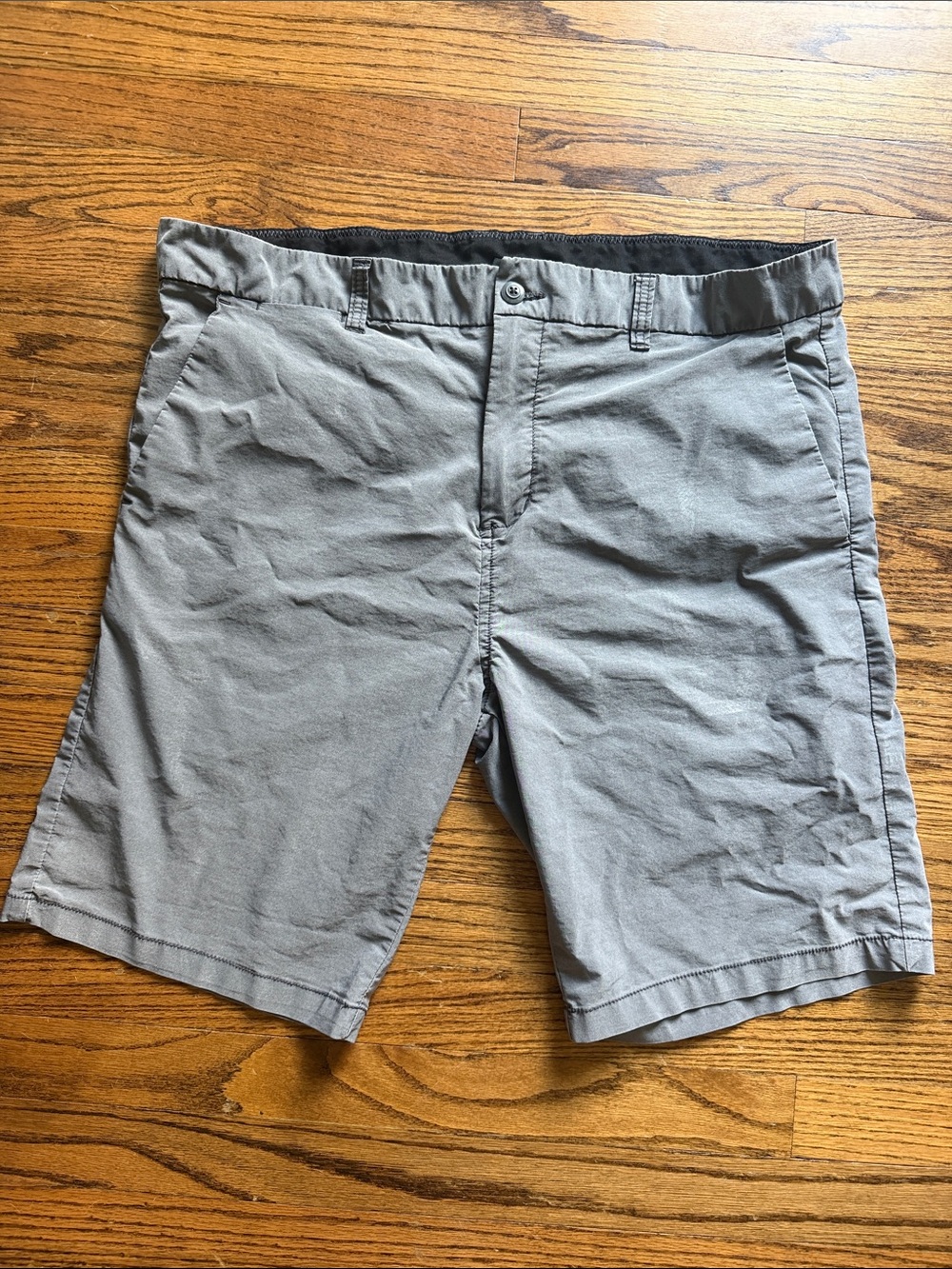 burnside Men's Flat Front Shorts in Gray
